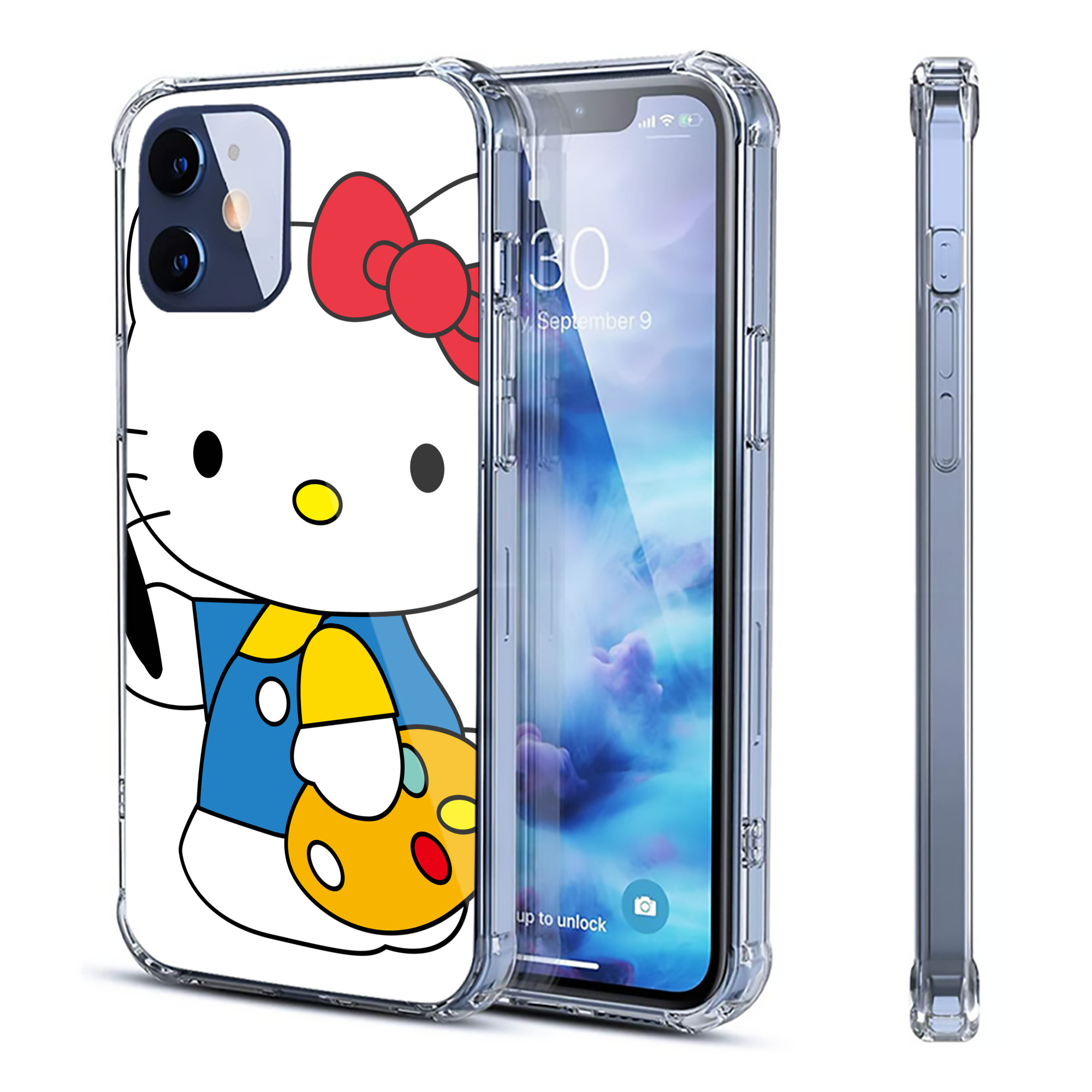 （画像用） Hello Kitty ハローキティ 【iPhone 12シリーズ対応】透明スマホケース（クリアソフトケース）